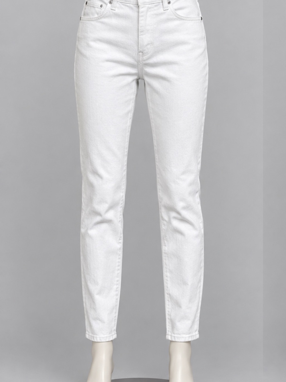 GAP White Ankle-Length High-Rise Jeans